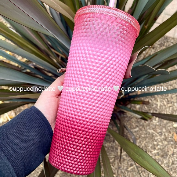 💗NWT SET❤️Starbucks Holiday 2022 Pink Blush ‘Waxberry’ Ombre Bling Studded Cups - Picture 3 of 13